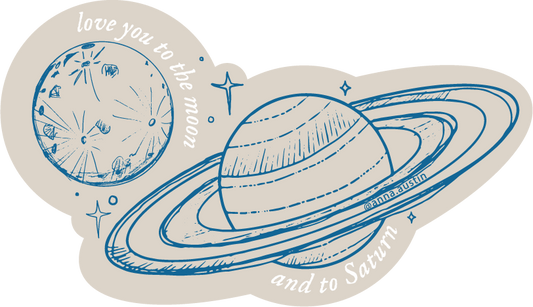 Love You To The Moon Sticker